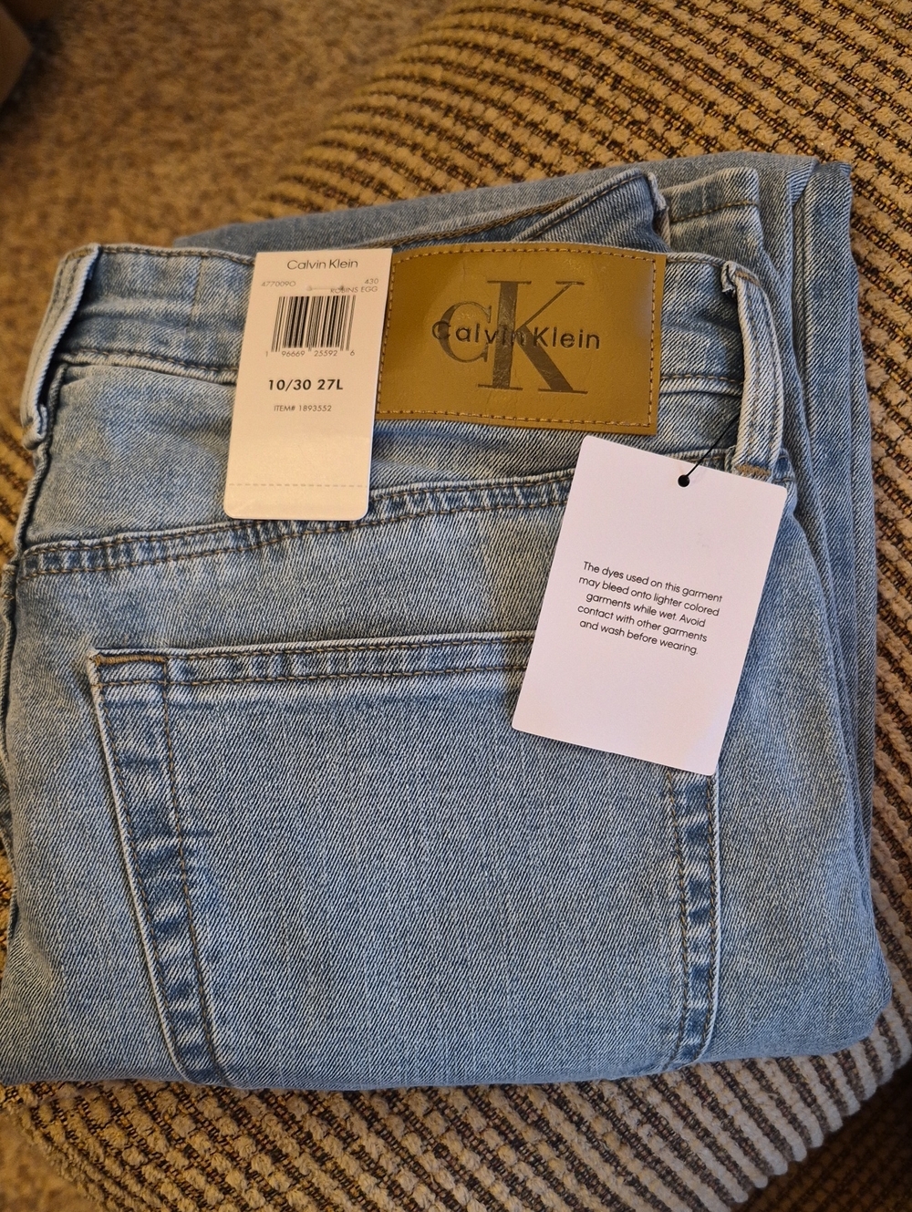 Calvin Klein Light Blue High-Rise Women’s Jeans Skinny 10 30 X 27L